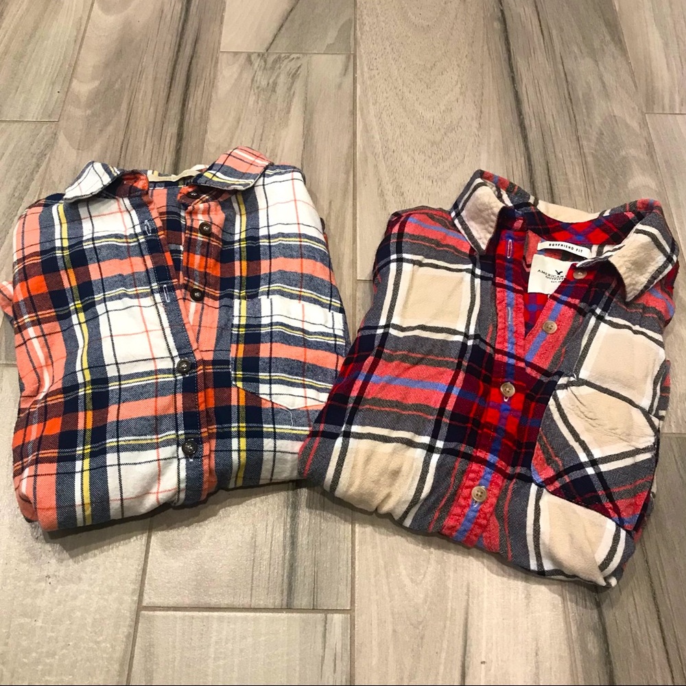 SOLD Plaid Shirts Bundle of 2